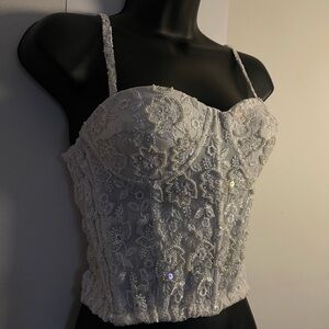 The Icing White Lace Bustier Top